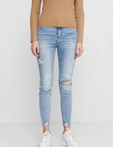 Blugi Stradivarius, albastru, 34