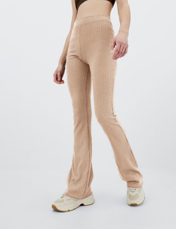 Pantaloni Stradivarius, maro deschis, L