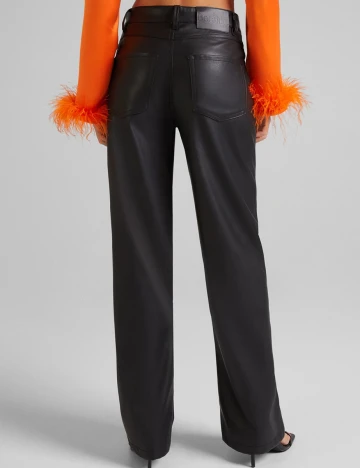 Pantaloni Bershka, negru, L Negru
