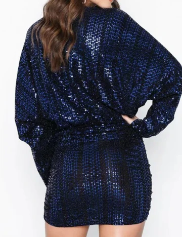 Rochie scurta NELLY, albastru, XS