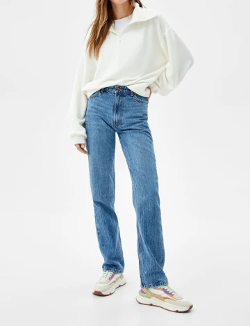 Bluza Bershka, alb, S