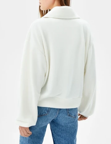 Bluza Bershka, alb, S