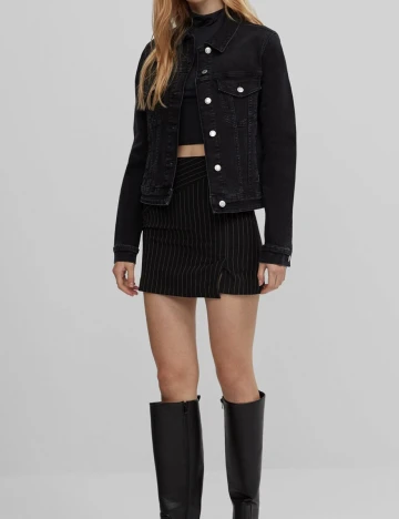 Jacheta Bershka, negru, S