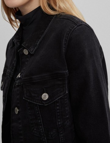 Jacheta Bershka, negru, S