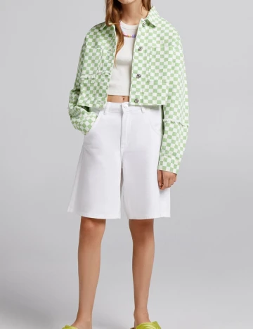 Jacheta Bershka, verde, M
