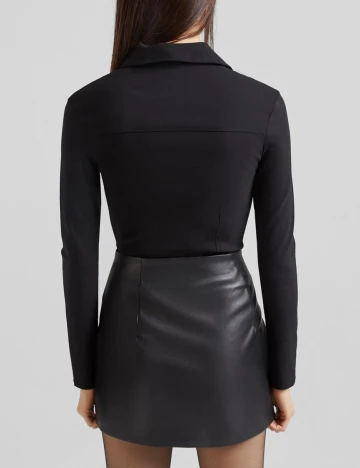 Body Bershka, negru, S