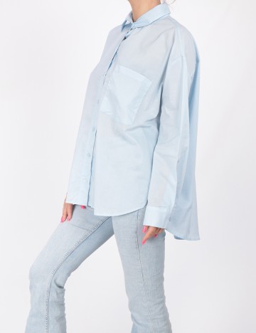 Camasa Bershka, albastru, S