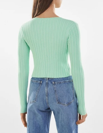 Bluza Bershka, verde, L Verde