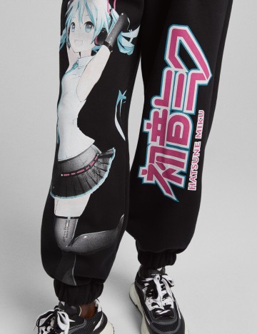 Pantaloni Bershka, negru, XS