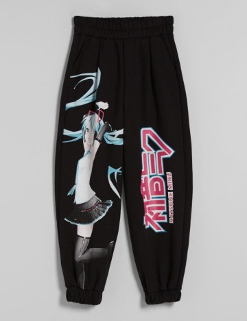 Pantaloni Bershka, negru, XS