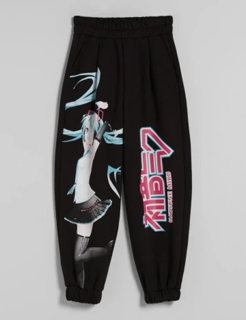 Pantaloni Bershka, negru, XS