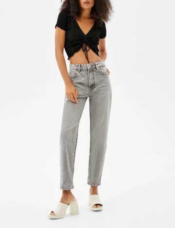 Blugi Bershka, gri, 32