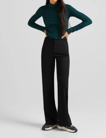 Blugi Bershka, negru, 34 Negru