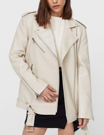 Jacheta Stradivarius, crem, L