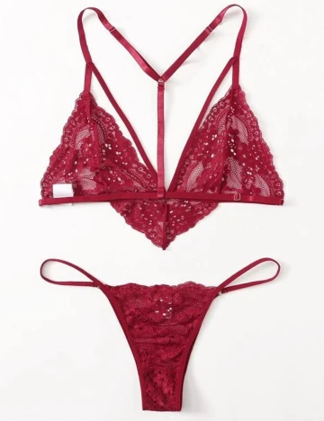 Set lenjerie SHEIN CURVE, rosu, 1 XL Rosu