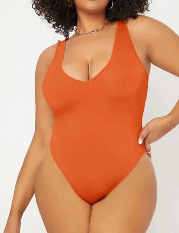 Body SHEIN Curve, portocaliu, 1 XL