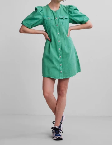 Rochie Scurta Pieces, verde, M