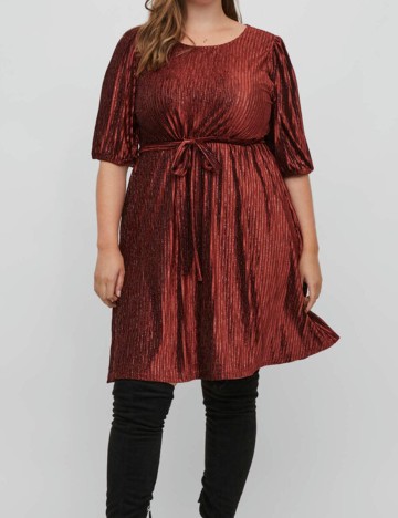 Rochie scurta Evoked Vila, maro, 50