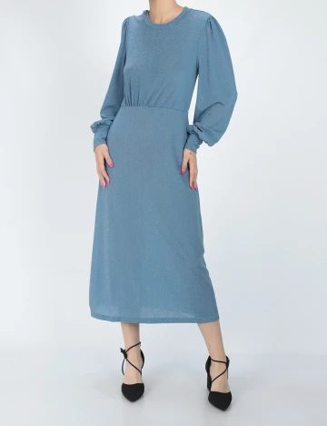 Rochie medie Pieces, albastru, M