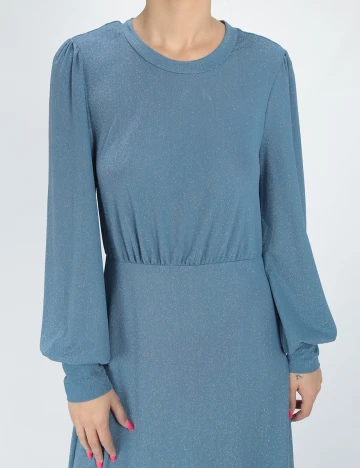 Rochie medie Pieces, albastru, M