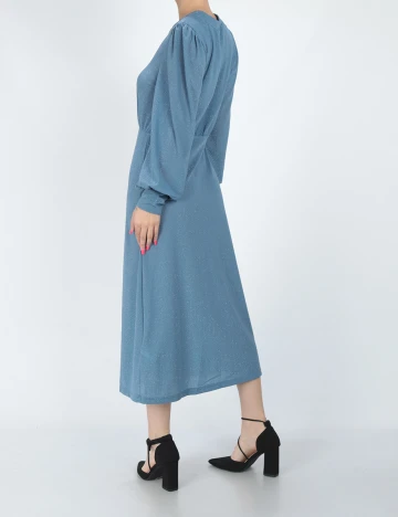 Rochie medie Pieces, albastru, M