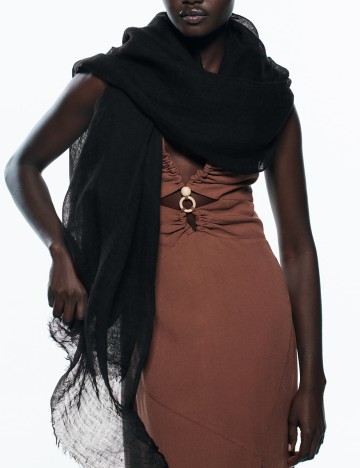 Esarfa Zara, negru, M