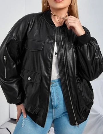 Geaca SHEIN CURVE, negru, 2XL