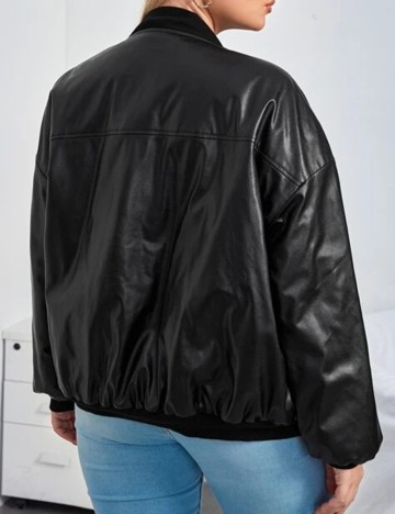 Geaca SHEIN CURVE, negru, 2XL
