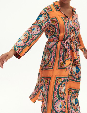 Rochie lunga Reserved Plus Size, portocaliu