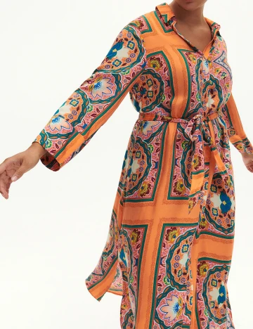 Rochie lunga Reserved Plus Size, portocaliu