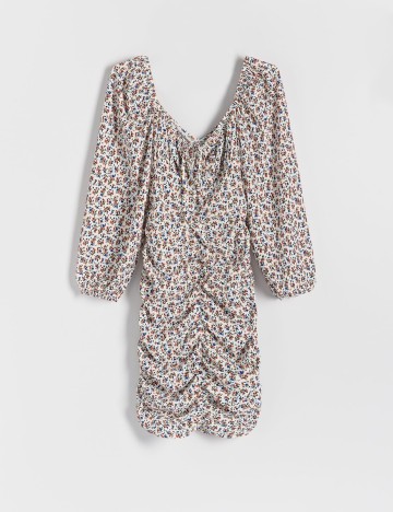 Rochie scurta Reserved, alb, S