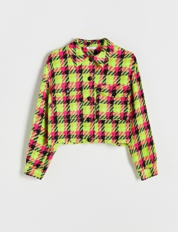Jacheta Reserved, verde neon, XL