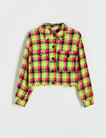 Jacheta Reserved, verde neon, XL
