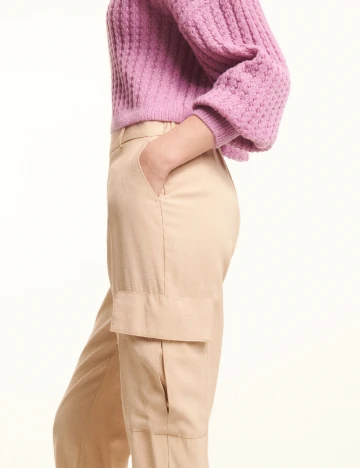 Pantaloni Reserved, crem, S