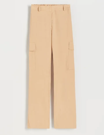 Pantaloni Reserved, crem, S