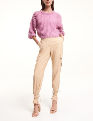 Pantaloni Reserved, crem, S