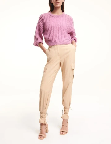 Pantaloni Reserved, crem, S