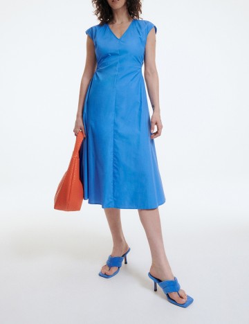 Rochie medie Reserved, albastru, 42