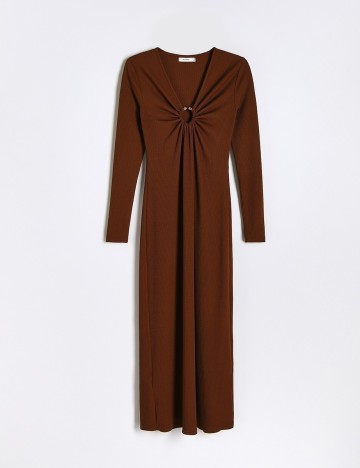 Rochie medie Reserved, maro, S