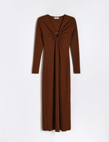 Rochie medie Reserved, maro, S