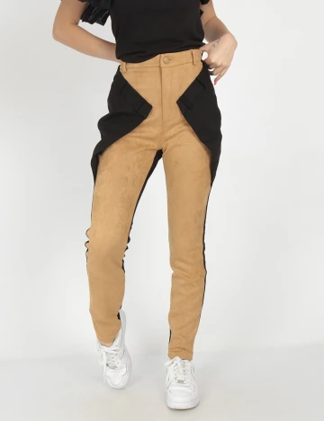 Pantaloni SHEIN, maro/negru, M Maro
