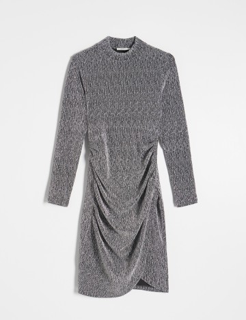 Rochie scurta Reserved, negru/gri, L