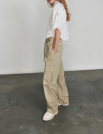 Pantaloni Reserved, bej, M