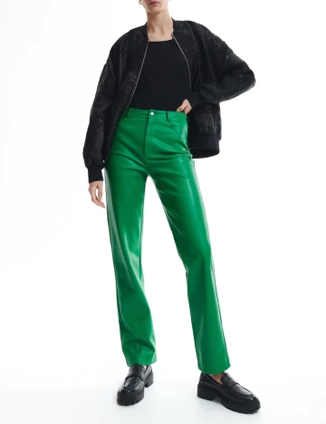 Pantaloni Reserved, verde, M