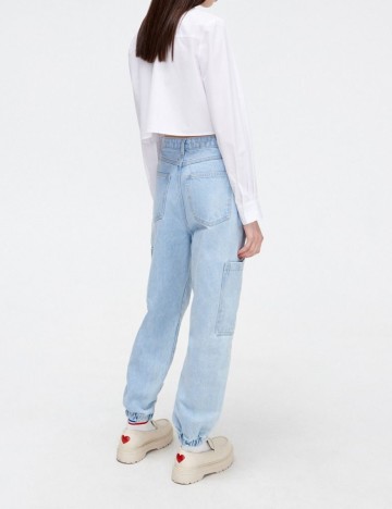 Blugi CROPP, albastru, 36