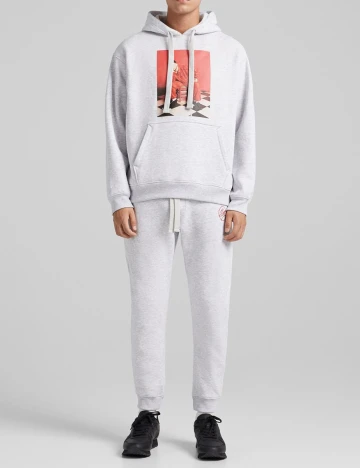 Hanorac Bershka, gri, M