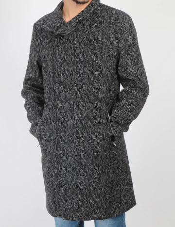 Palton Reserved, negru, L Negru
