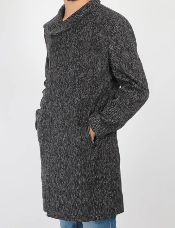 Palton Reserved, negru, L Negru