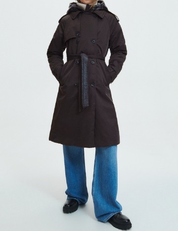 
						Geaca Reserved, maro inchis