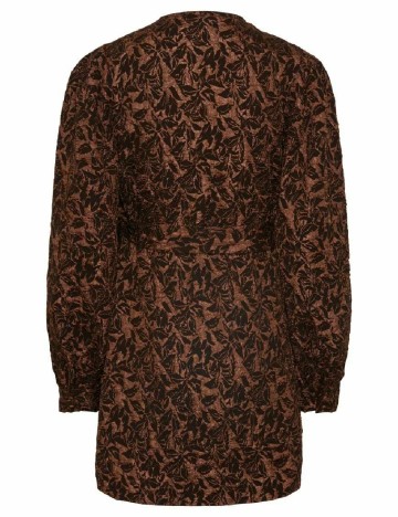 Rochie scurta Pieces, maro, L